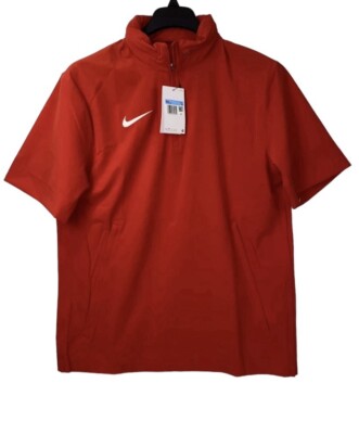 Nike Football Packable Short Sleeve Coach Jacket Men s Size M Red NWT