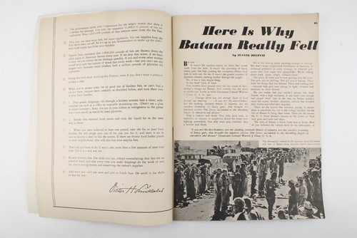 LOT 1942 Journal of Living The Home Nutrition Magazine WWII War Worker Bataan - Picture 4 of 16