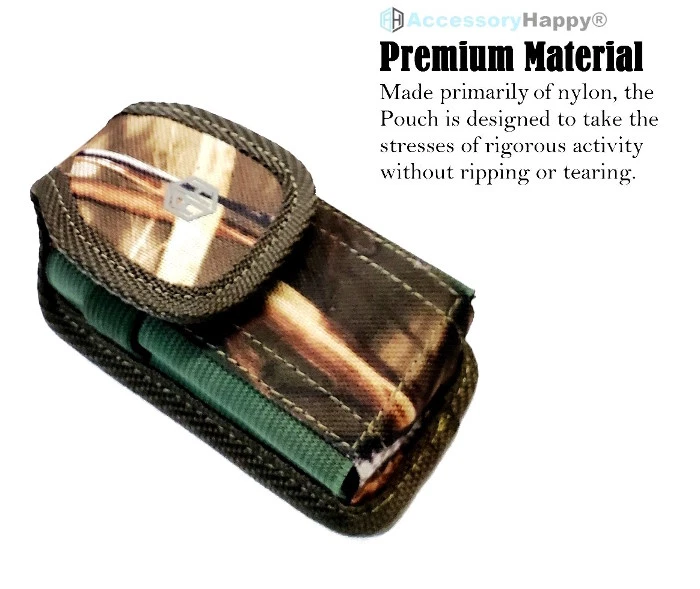 Large Camo Vertical Flip Phone Case DURA XV, Insulin Pump Belt Pouch Holster - Image 3 of 4