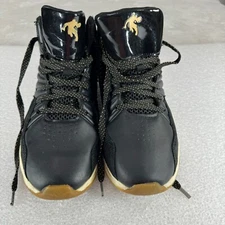 AND1 Mid-Top Men's Lace Up Black & Gold Basketball Sneaker Casual Shoes US 12