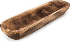 Wooden Dough Bowl for Decor -17  in Long Dough Bowl Hand Carved Paulownia - Wood