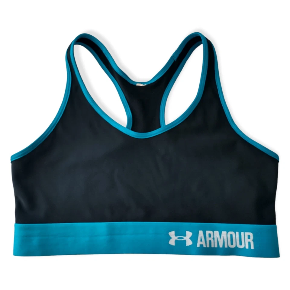 Sujetador deportivo Under Armour Entrenamiento S Top deportivo Logo Negro Aqua Yoga Elástico Foto 2 de 4
