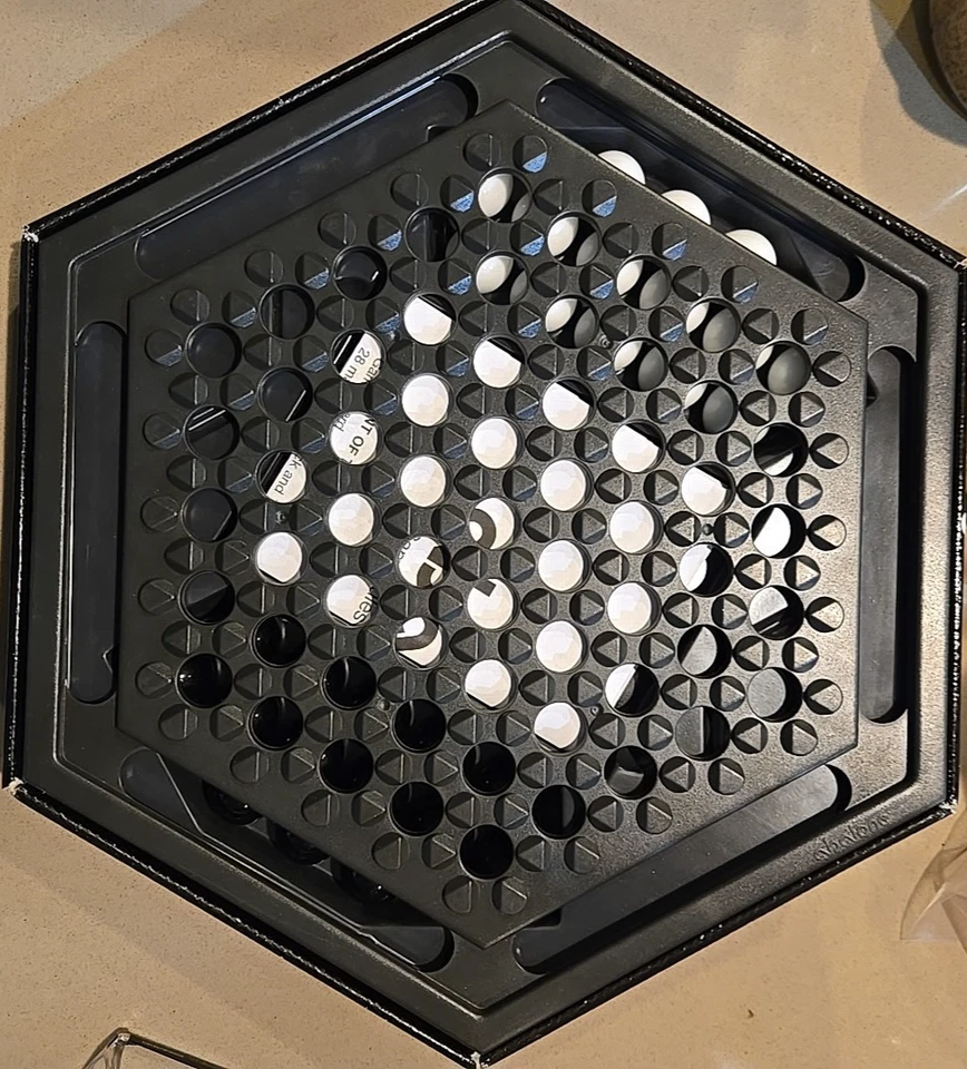 Vintage ABALONE Marble Strategy Hexagon Board Game Like no other- COMPLETE 1990 - Image 2 of 4