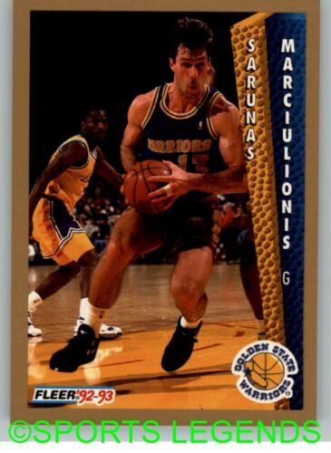 1992-93 Fleer NBA #76 Sarunas Marciulionis - Picture 1 of 2
