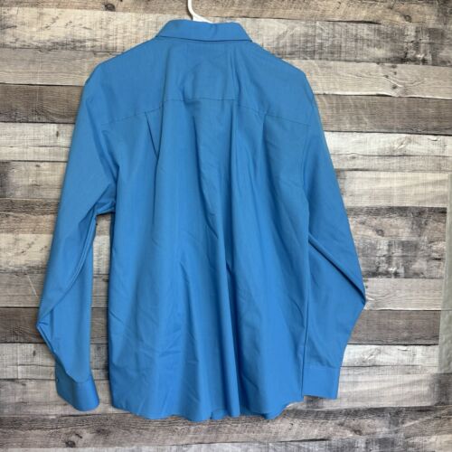 Foxcroft Shirt Top Damen Größe 16 faltenfrei pflegeleicht blau Knopfleiste - Bild 2 von 8