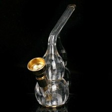 Acrylic & Alloy Smoking Pipe Mini Hookahs Shisha Tobacco Cigarette Filter