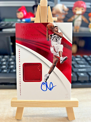2017-18 Panini Immaculate OG Anunoby RC Sneaker Swatch Signatures 