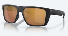 Costa Del Mar Lido Matte Black / Gold Mirror Polarized Glass 580G - NEW
