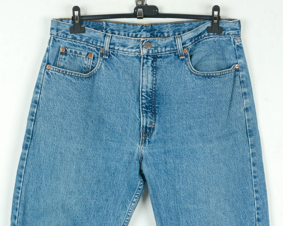 Levis Strauss Orange Tab 615 vintage Hommes W38 L34 Jean Pantalon Split Ourlets - Photo 3/4