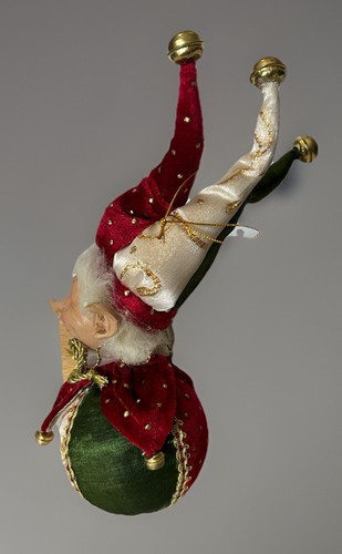 Weihnachtselfe runder Narr 10" Ornament EUC - Bild 5 von 8