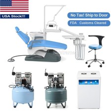 Dental Unit Chair Computer Controlled DC Motor /Silent Oil-Free Air Compressor