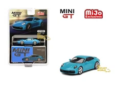 1/64 Mini GT#435 Porsche 911 (992) Carrera S Miami Blue Limited Edition mgt00435