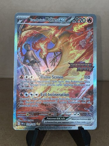 Pokemon Destined Rival’s Team Rocket's Moltres ex 229/182 UPC Stamped ...