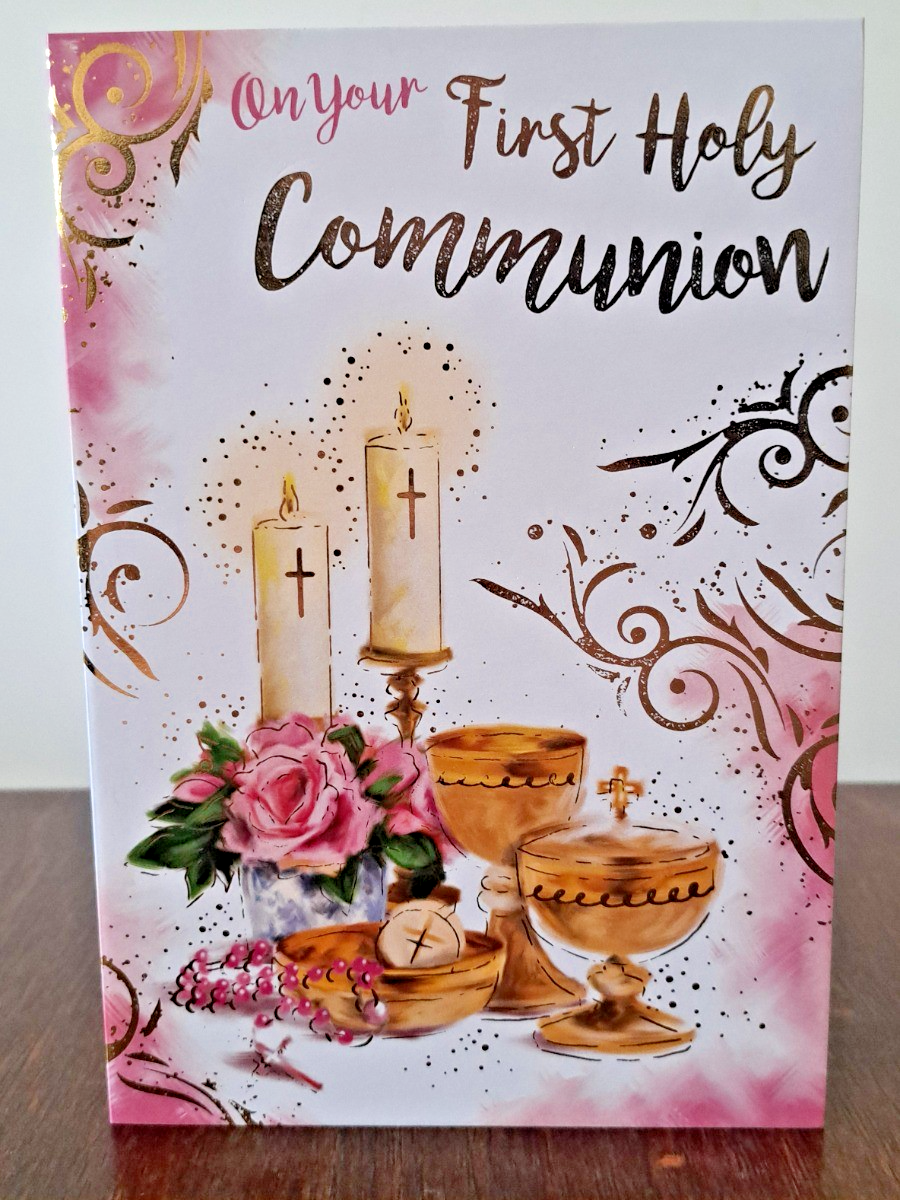 First Holy Communion Card For Female. 19x13cm