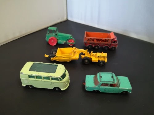 MATCHBOX LESNEY LOT OF FIVE MODELS INC EARTH SCRAPER--Y357