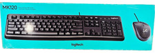Logitech MK120 Wired USB Keyboard and Mouse, Black 920-002565 NEW in Box