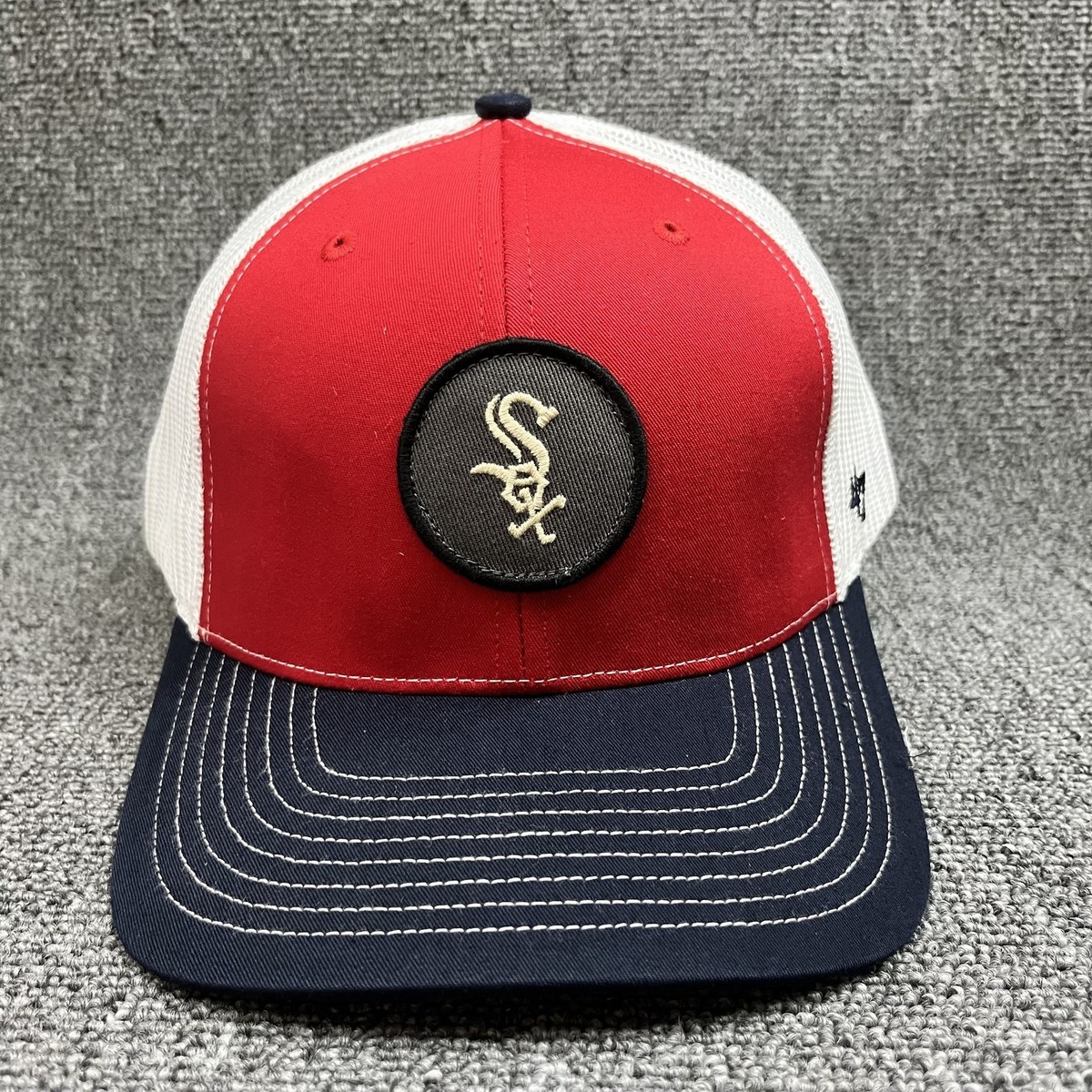 Chicago White Sox '47 Union Patch Trucker Hat Red White Navy Blue Snapback Cap