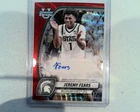 Jeremy Fears 2024-25 Bowman Chrome University Autograph Red Wave Refractor 22/45