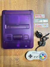 Nintendo Super Famicom Clear Purple CONSOLE SHVC-CPU-01 NEW SHELL Replacement