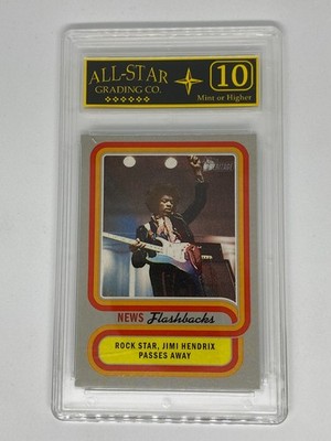 Jimi Hendrix Topps Heritage Flashback 2019 All Star Grading Graded 10 Music Card