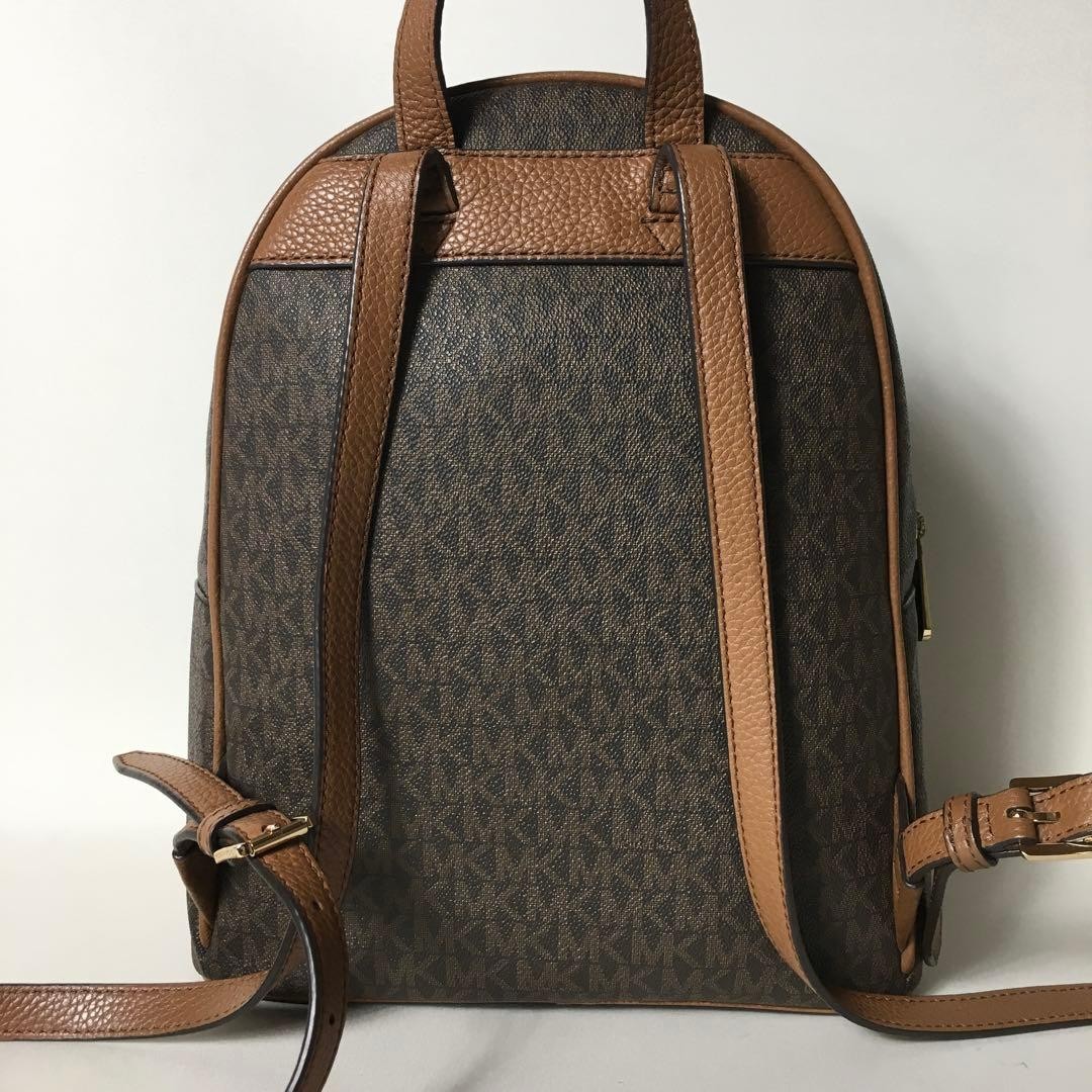 Michael Kors Brown All Over Pattern Backpack - image 3