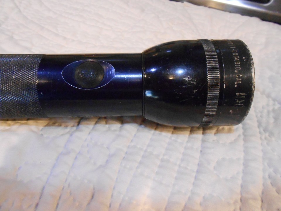 vintage Mag Lite 7D cell Maglite Flashlight paten pending Ontario Ca | eBay