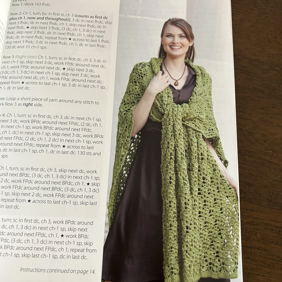And That's A Wrap Crochet Pattern Booklet Tunic Shrug Ruana Sm - 5XL Plus Sizes - Image 4 of 4