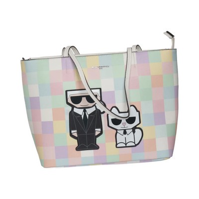 Karl Lagerfeld, Handtasche, Paris Maybelle, Damen, Mehrfarbig, Karo, 35, 14 #Ifa