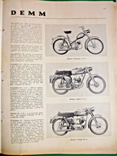 Articolo MOTO DEMM Velomatic,Sport,4 tempi + F.B.MINARELLI 48cc,75cc,125cc 1959