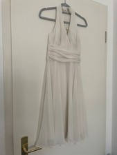 Jake*s Neckholder Cocktail Kleid 50er Jahre Marilyn Monroe creme-weiß Gr. S 36