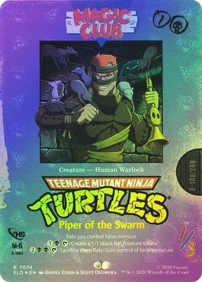 MTG FOIL Piper of the Swarm(Teenage Mutant Ninja Turtles) Borderless - Secret