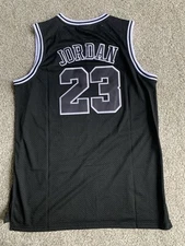 NWT Mitchell & Ness Hardwood Classics Michael Jordan Black Basketball Jersey M