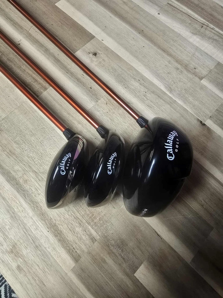 Callaway FT3 driver 3 wood and 5 wood Aldilla NVS 55 gram stiff flex shafts LH - Image 2 of 4