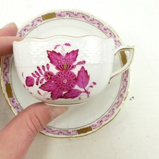 Herend Apponyi purpur Kaffeetasse + Untertasse 704/ AP RT-2552