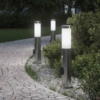 Pollerleuchten Mit Sensor&Steckdose 3Er 50 Cm Edelstahl IP44 Pollerleuchte Polle