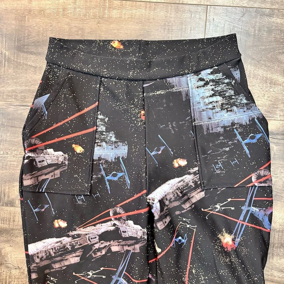 BlackMilk Star Wars Death Star Battle Leggings Women's S Multicolor - Image 3 of 4