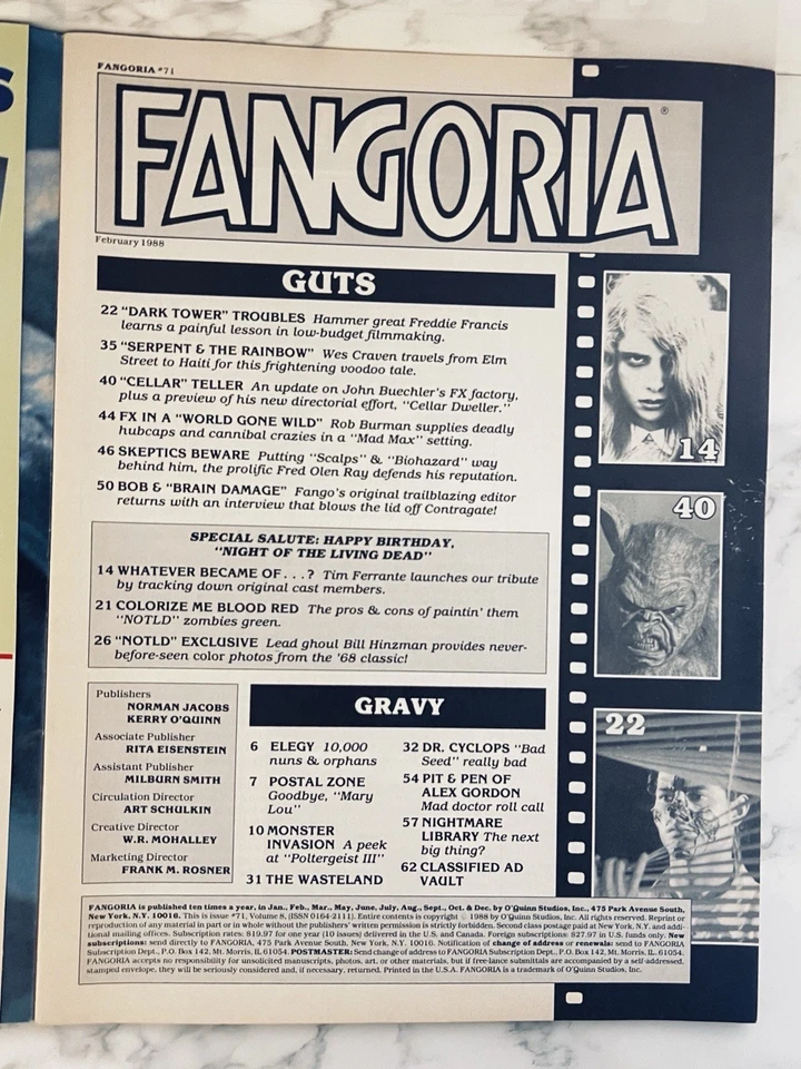 Fangoria #75 Jul 1988 Phantasm 2 Dead Heat Poster Child’s Play Vintage Horror - Image 3 of 4