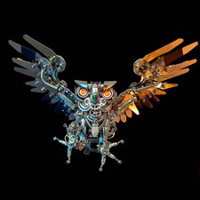 DIY Metal 3D puzzle 700 PCS DIY Steampunk Assembly Model with LED Eyes Steampun