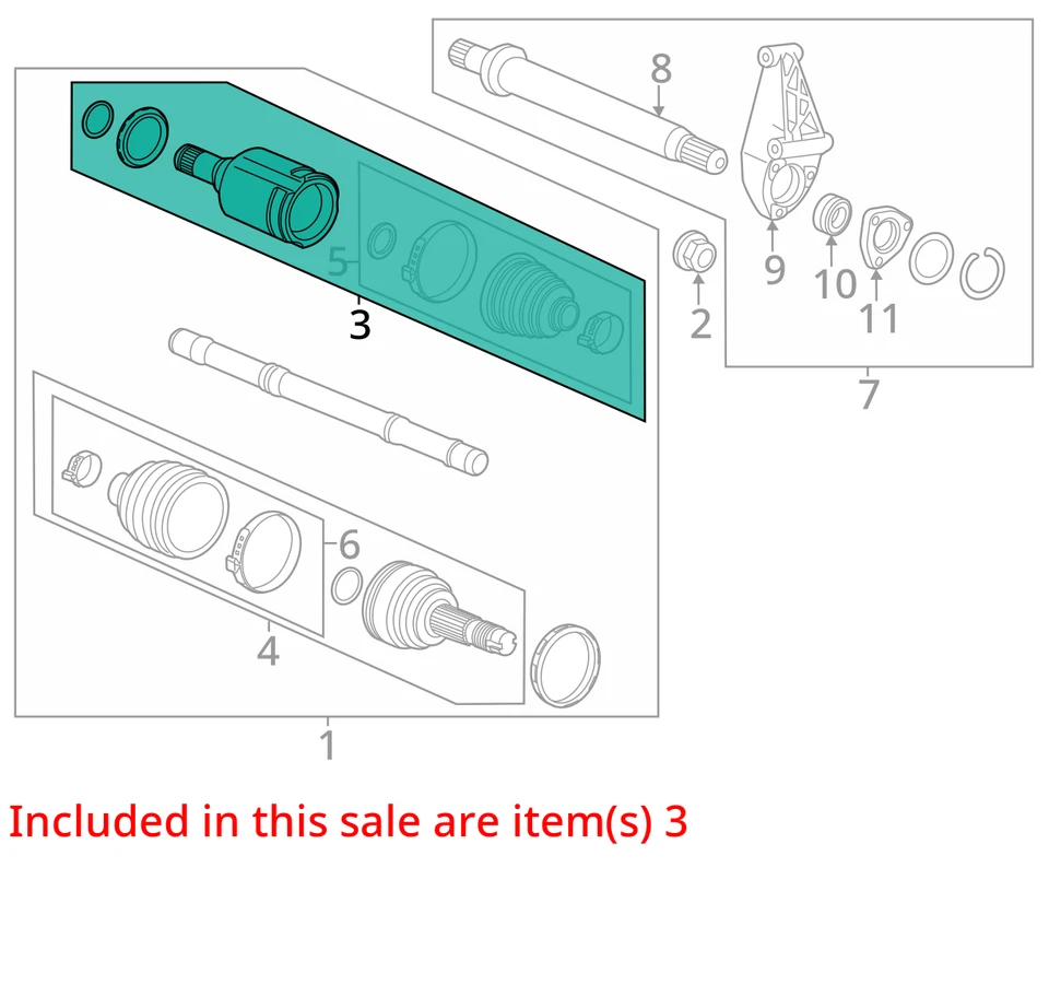 ADEQUADO PARA 2013-2015 KIT DE JUNTAS BUICK ENCORE-FRT WHL DRV SHF 95908483 - NOVO FABRICANTE DE EQUIPAMENTO ORIGINAL - Imagem 3 de 4