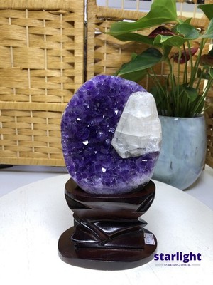 2.55LB Natural Uruguayan amethyst cluster ornament