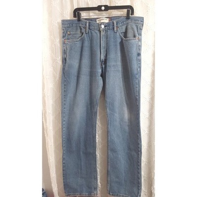 Levis 505 Straight Fit Mens Blue Jeans Medium Wash Denim Pants 38x34
