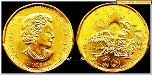 CANADA 2016 CANADIAN LOON QUEEN RIO OLYMPIC RARE LUCKY LOONIE $1 DOLLAR COIN UNC