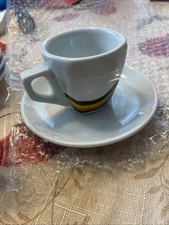 Ipa Italy Espresso Demitasse Cups & Saucers Set Retro Mod 1970s Design Rare