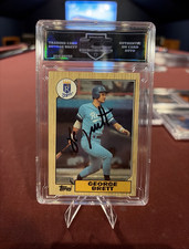 1987 Topps George Brett #400 On-Card Authenticated Auto KC Royals