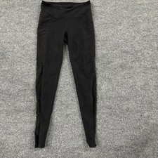 Athleta Leggings Womens Size S Black Mesh Panel High Rise Athletic Yoga Pants