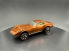 Hot Wheels Redline Custom Corvette USA Orange White Interior 1968 Vintage
