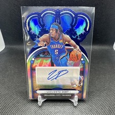 2022-23 Panini Crown Royale Blue Autograph /75 Luguentz Dort #CA-LDT Thunder NBA