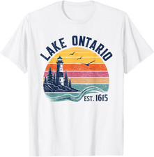 Lake Ontario Est 1615 Vintage Retro Great Lak...