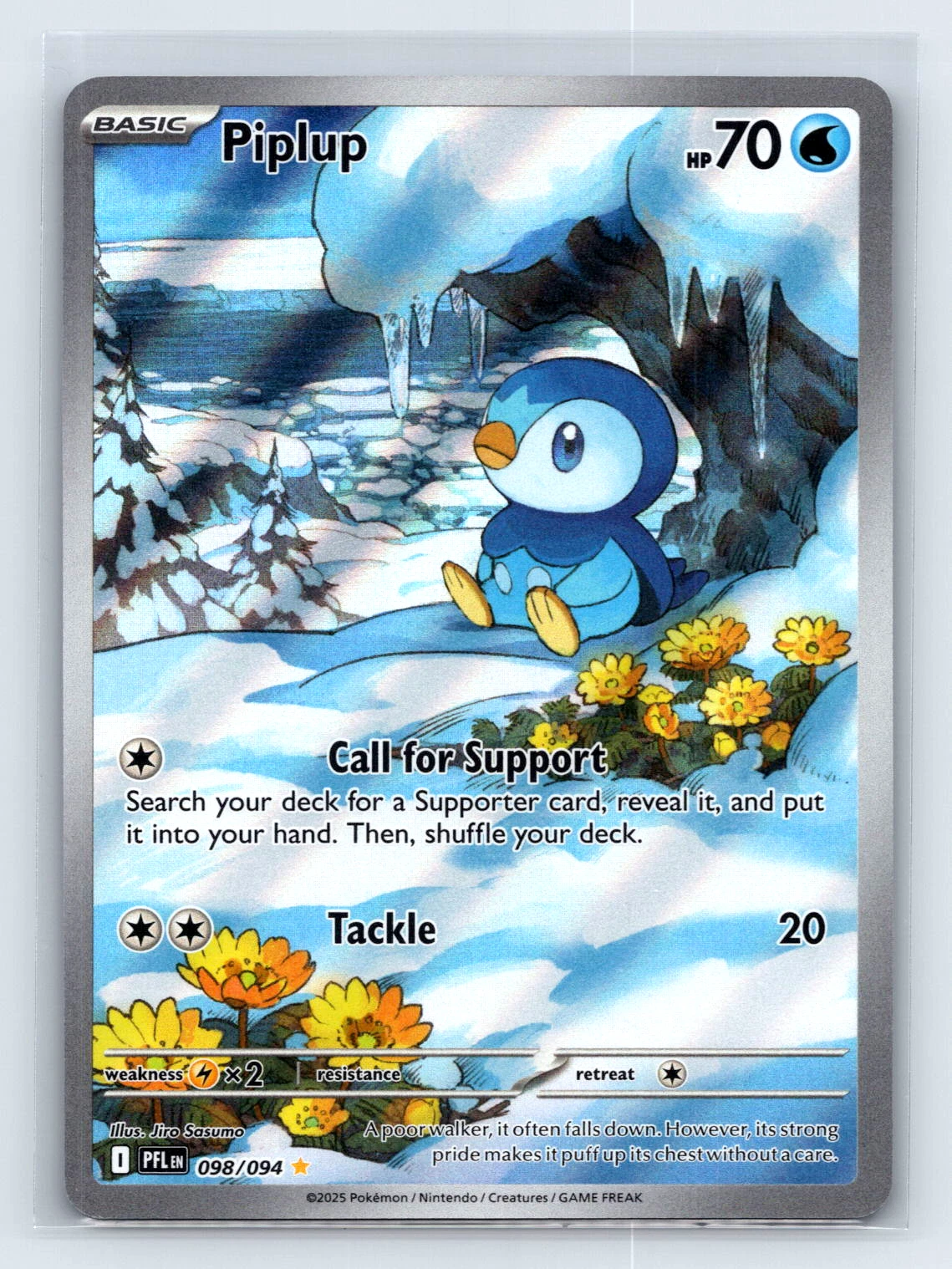 Piplup 2025 Pokemon Illustration Rare Phantasmal Flames 098/094