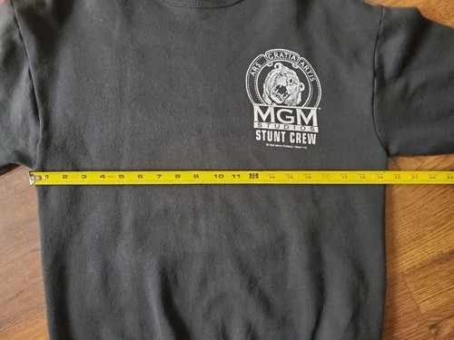 Rare Vintage 90s MGM Studios Metro Goldwyn Mayer STUNT CREW Black Crewneck Medium - Bild 12 von 14